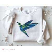 Polygonal Hummingbird Nature Sweatshirt thumb 2