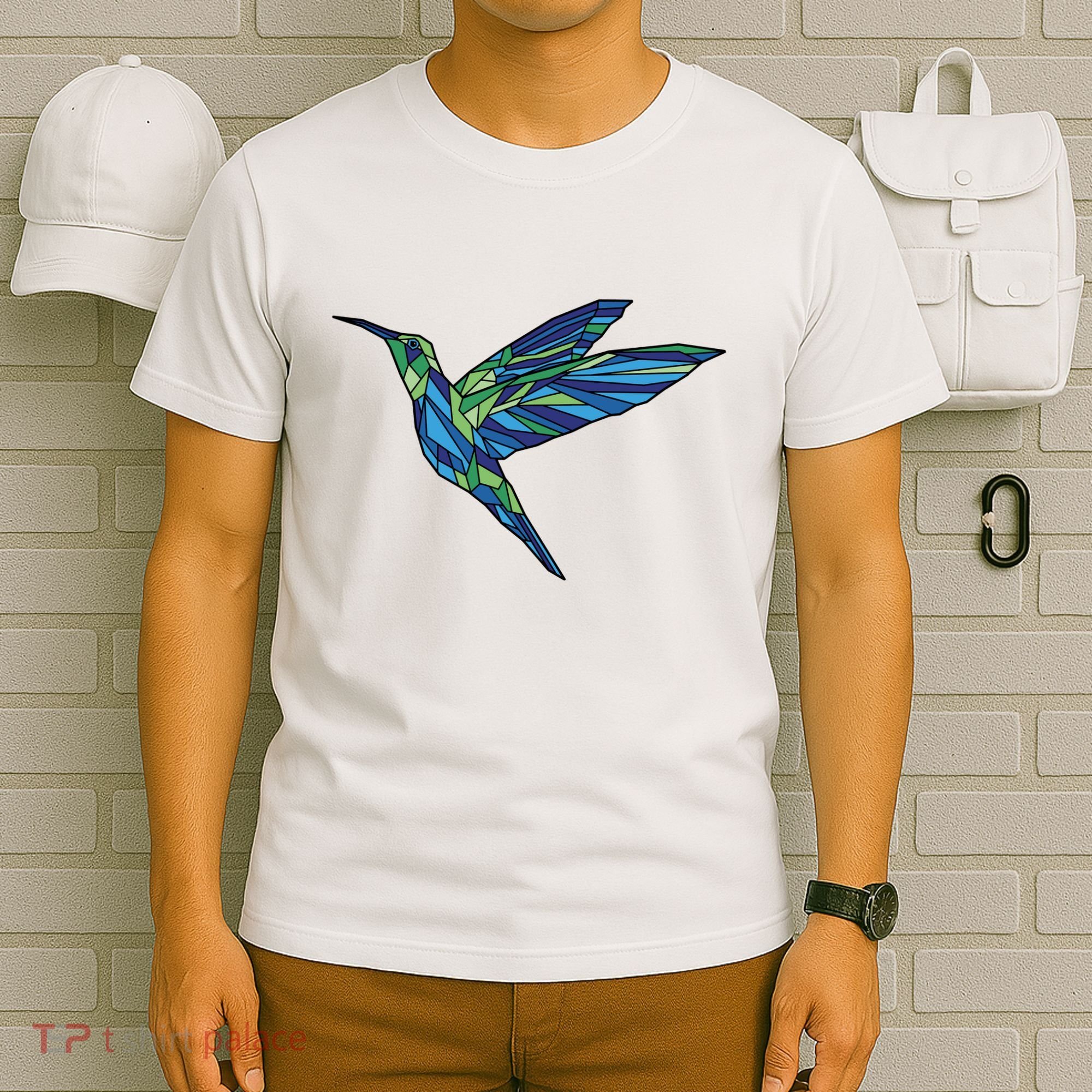 Polygonal Hummingbird Nature T-Shirt