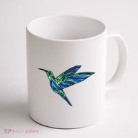 Polygonal Hummingbird Nature Coffee Mug thumb 1