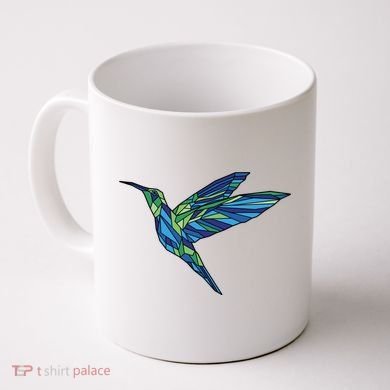 Polygonal Hummingbird Nature Coffee Mug