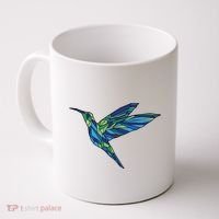 Polygonal Hummingbird Nature Coffee Mug thumb 0