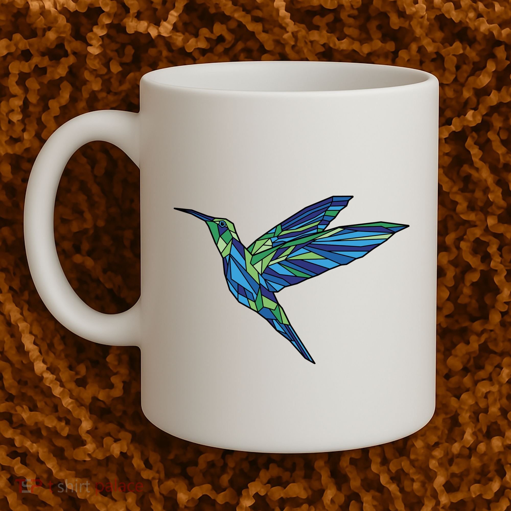 Polygonal Hummingbird Nature Coffee Mug