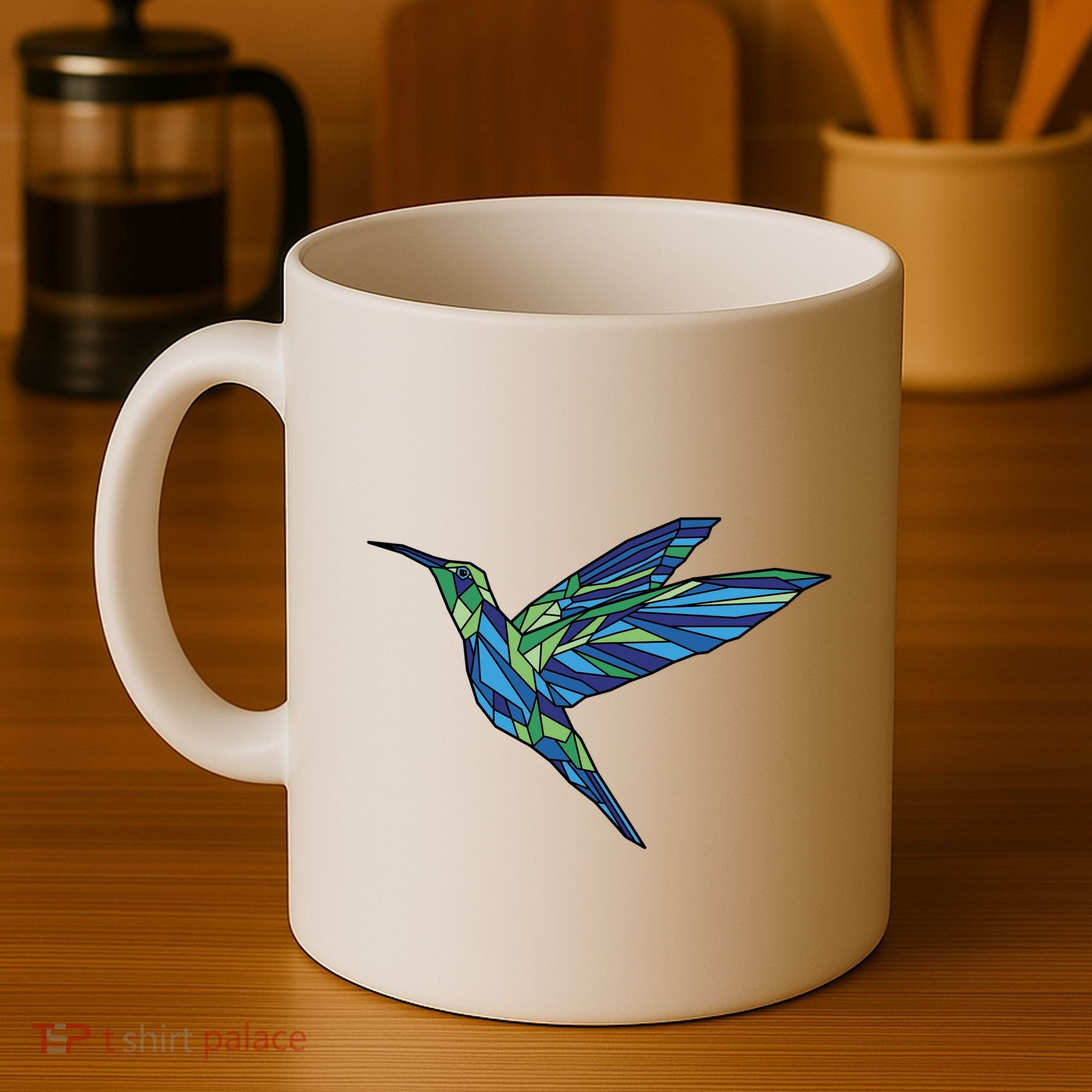 Polygonal Hummingbird Nature Coffee Mug