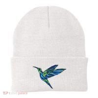 Polygonal Hummingbird Nature Beanie thumb 0