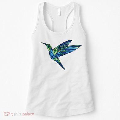 Polygonal Hummingbird Nature Women's Tank Top