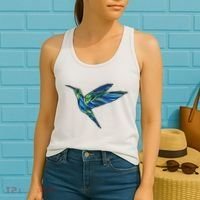 Polygonal Hummingbird Nature Women's Tank Top thumb 2