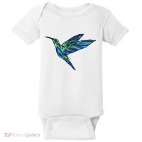 Polygonal Hummingbird Nature Baby Bodysuit thumb 0
