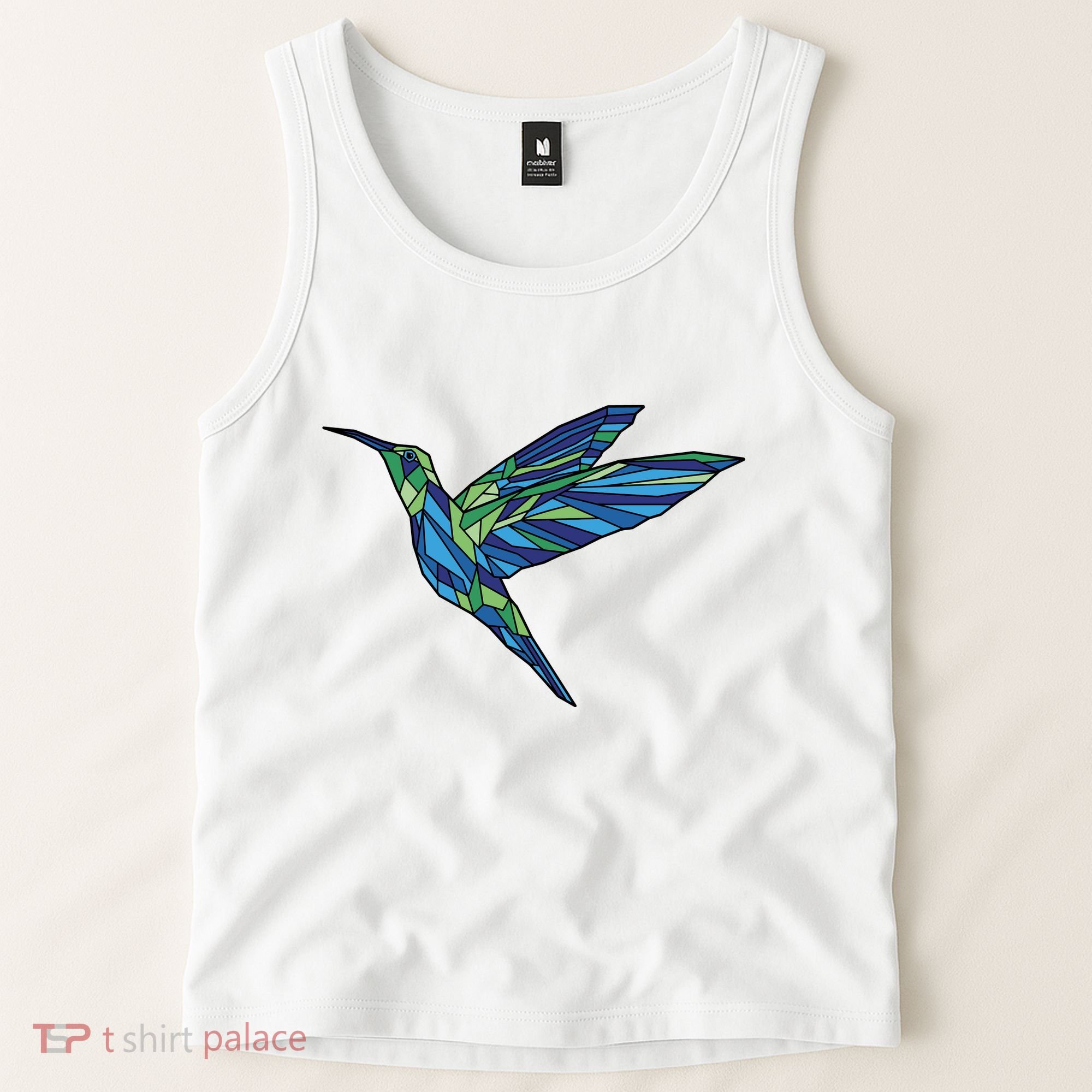 Polygonal Hummingbird Nature Tank Top