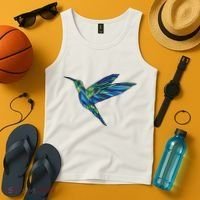 Polygonal Hummingbird Nature Tank Top thumb 4