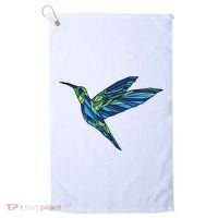 Polygonal Hummingbird Nature Golf Towel thumb 0