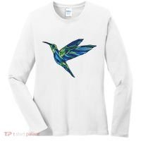 Polygonal Hummingbird Nature Women's Long Sleeve Shirt thumb 0