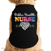 Public Health Nurse Watercol Love Heart Stethoscope Rn Nurse Gift Doggie Tank thumb 0