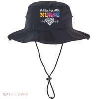 Public Health Nurse Watercol Love Heart Stethoscope Rn Nurse Gift Bucket Hat thumb 0