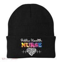 Public Health Nurse Watercol Love Heart Stethoscope Rn Nurse Gift Beanie thumb 0