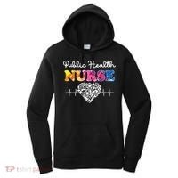 Public Health Nurse Watercol Love Heart Stethoscope Rn Nurse Gift Women's Hoodie thumb 0