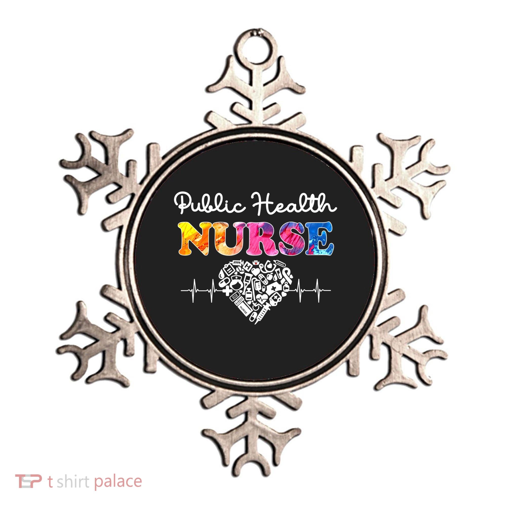Public Health Nurse Watercol Love Heart Stethoscope Rn Nurse Gift Ornament