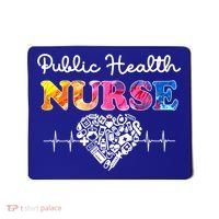 Public Health Nurse Watercol Love Heart Stethoscope Rn Nurse Gift Mousepad thumb 0