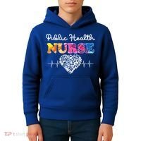 Public Health Nurse Watercol Love Heart Stethoscope Rn Nurse Gift Kids Hoodie thumb 4