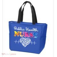 Public Health Nurse Watercol Love Heart Stethoscope Rn Nurse Gift Tote Bag thumb 3