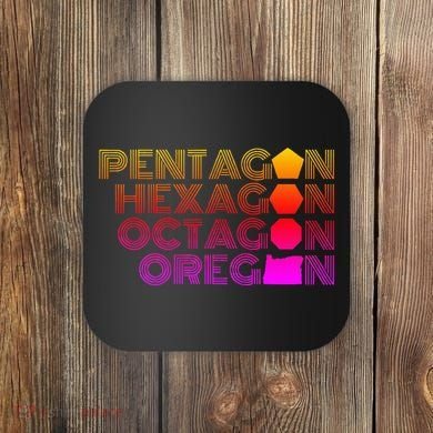 Pentagon Hexagon Octagon Oregon Coaster