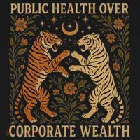 Public Health Over Corporate Wealth Tiger Boho Coaster thumb 2