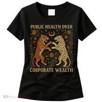 Public Health Over Corporate Wealth Tiger Boho Women's T-Shirt thumb 0