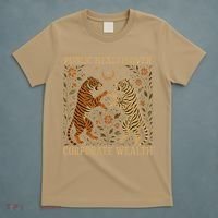 Public Health Over Corporate Wealth Tiger Boho T-Shirt thumb 5