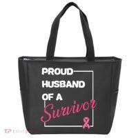 Proud Husband Of A Survivor Breast Cancer Awareness Tote Bag thumb 0