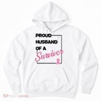 Proud Husband Of A Survivor Breast Cancer Awareness Hoodie thumb 0