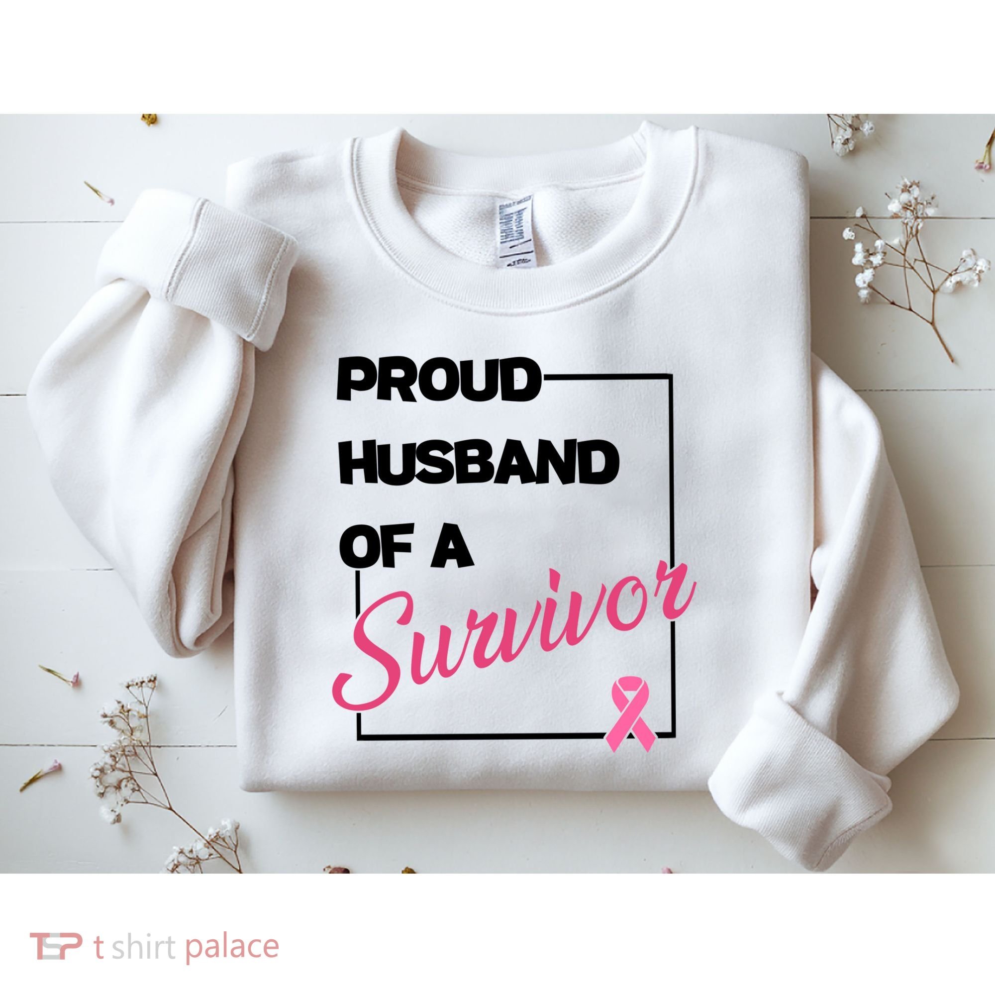 Proud Husband Of A Survivor Breast Cancer Awareness Sweatshirt