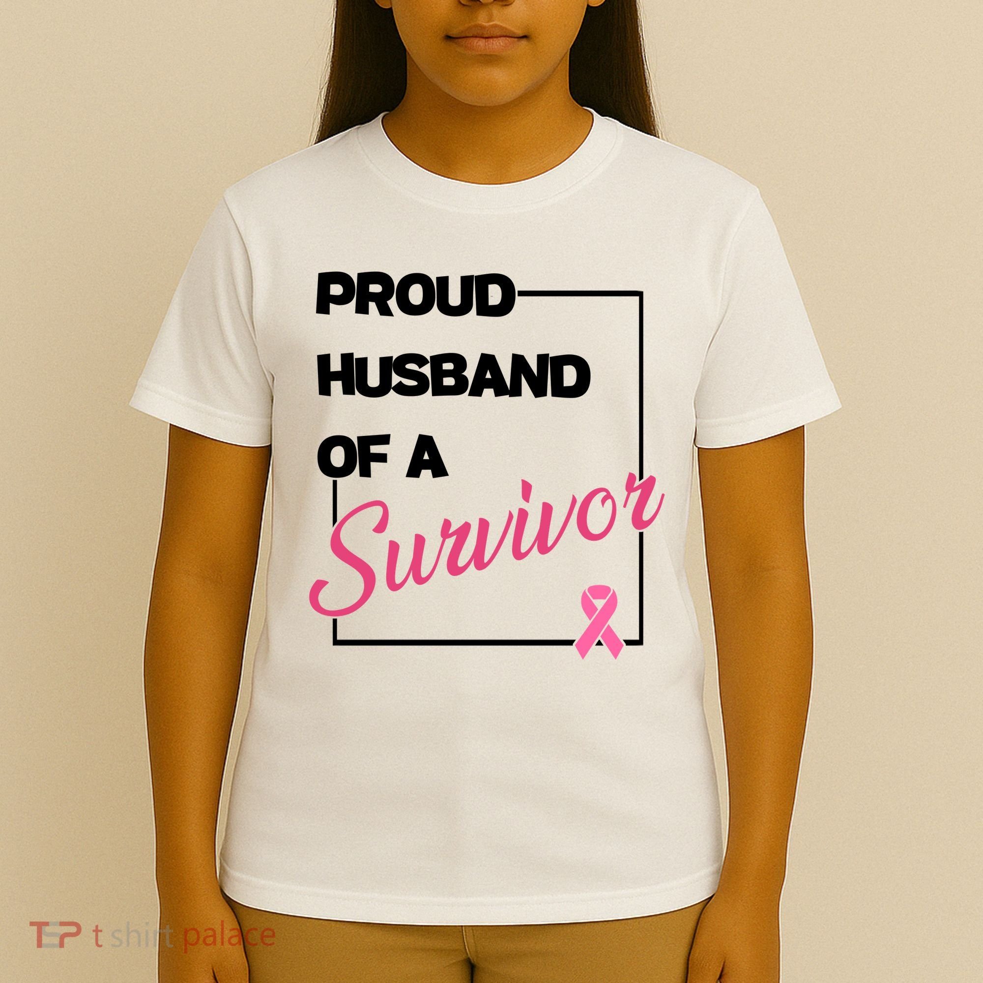 Proud Husband Of A Survivor Breast Cancer Awareness T-Shirt