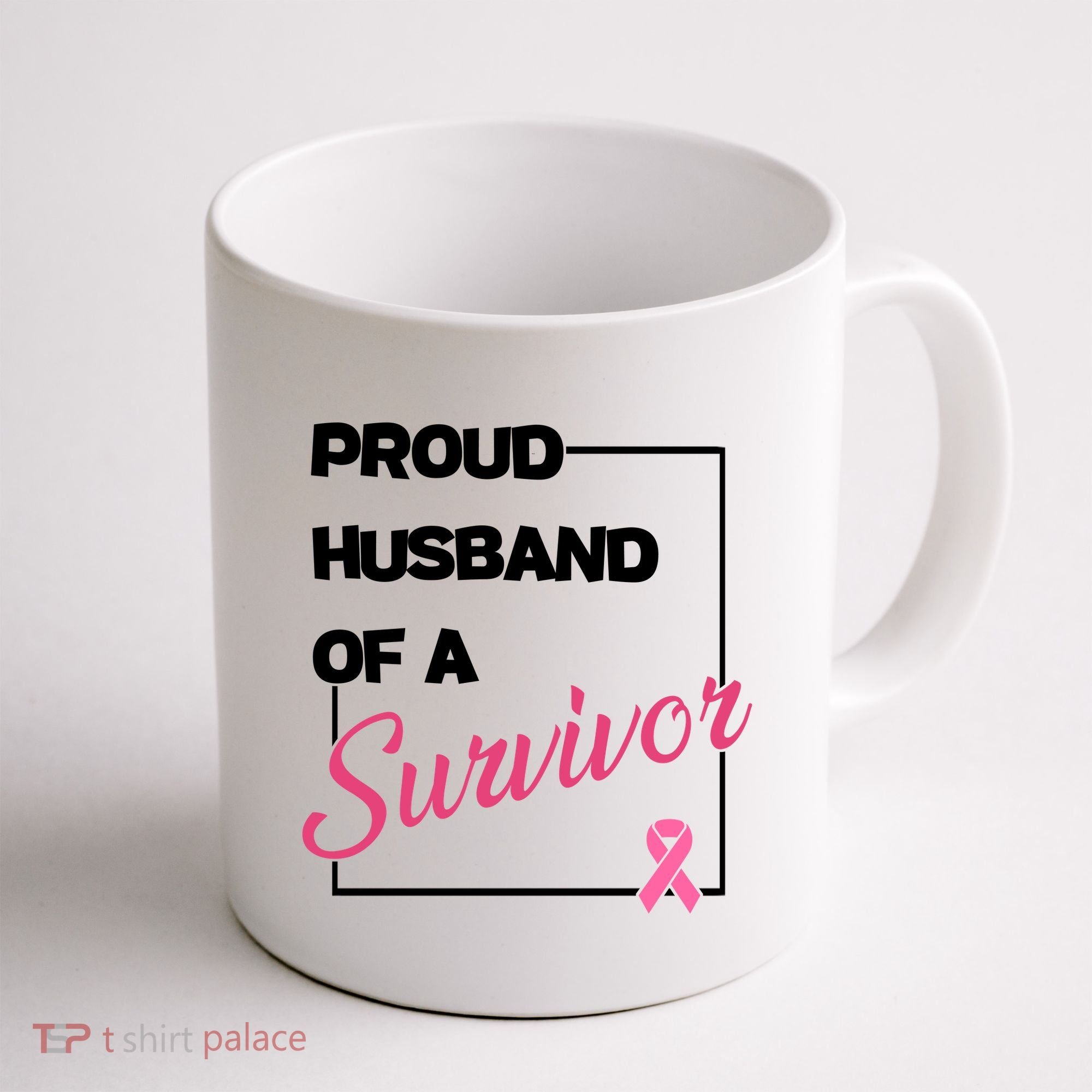 Proud Husband Of A Survivor Breast Cancer Awareness Coffee Mug