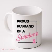 Proud Husband Of A Survivor Breast Cancer Awareness Coffee Mug thumb 0