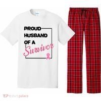 Proud Husband Of A Survivor Breast Cancer Awareness Pajama Set thumb 0