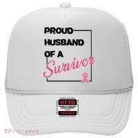 Proud Husband Of A Survivor Breast Cancer Awareness Hat thumb 0