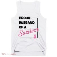 Proud Husband Of A Survivor Breast Cancer Awareness Tank Top thumb 0