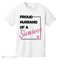 Proud Husband Of A Survivor Breast Cancer Awareness Kids T-Shirt thumb 0