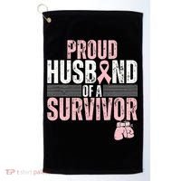 Proud Husband Of Survivor Breast Cancer Survivor Awareness Golf Towel thumb 0