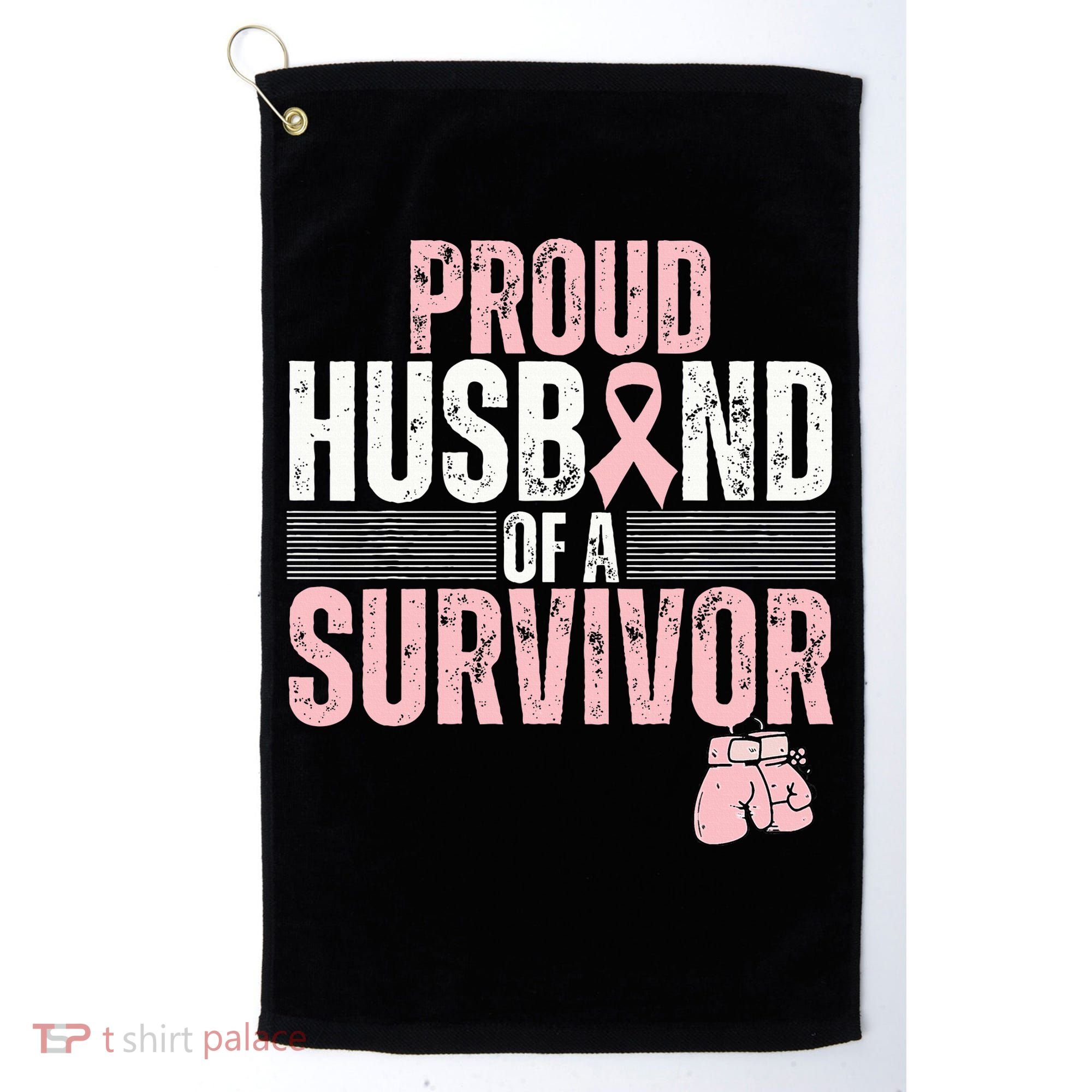 Proud Husband Of Survivor Breast Cancer Survivor Awareness Golf Towel