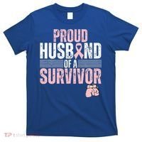 Proud Husband Of Survivor Breast Cancer Survivor Awareness T-Shirt thumb 0