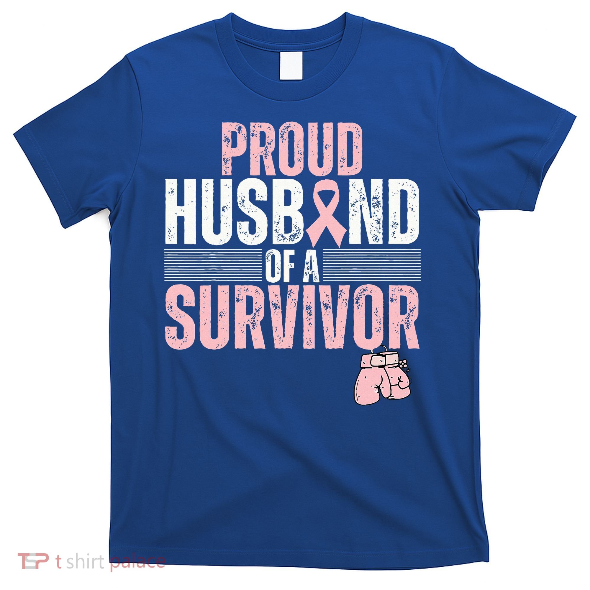 Proud Husband Of Survivor Breast Cancer Survivor Awareness T-Shirt