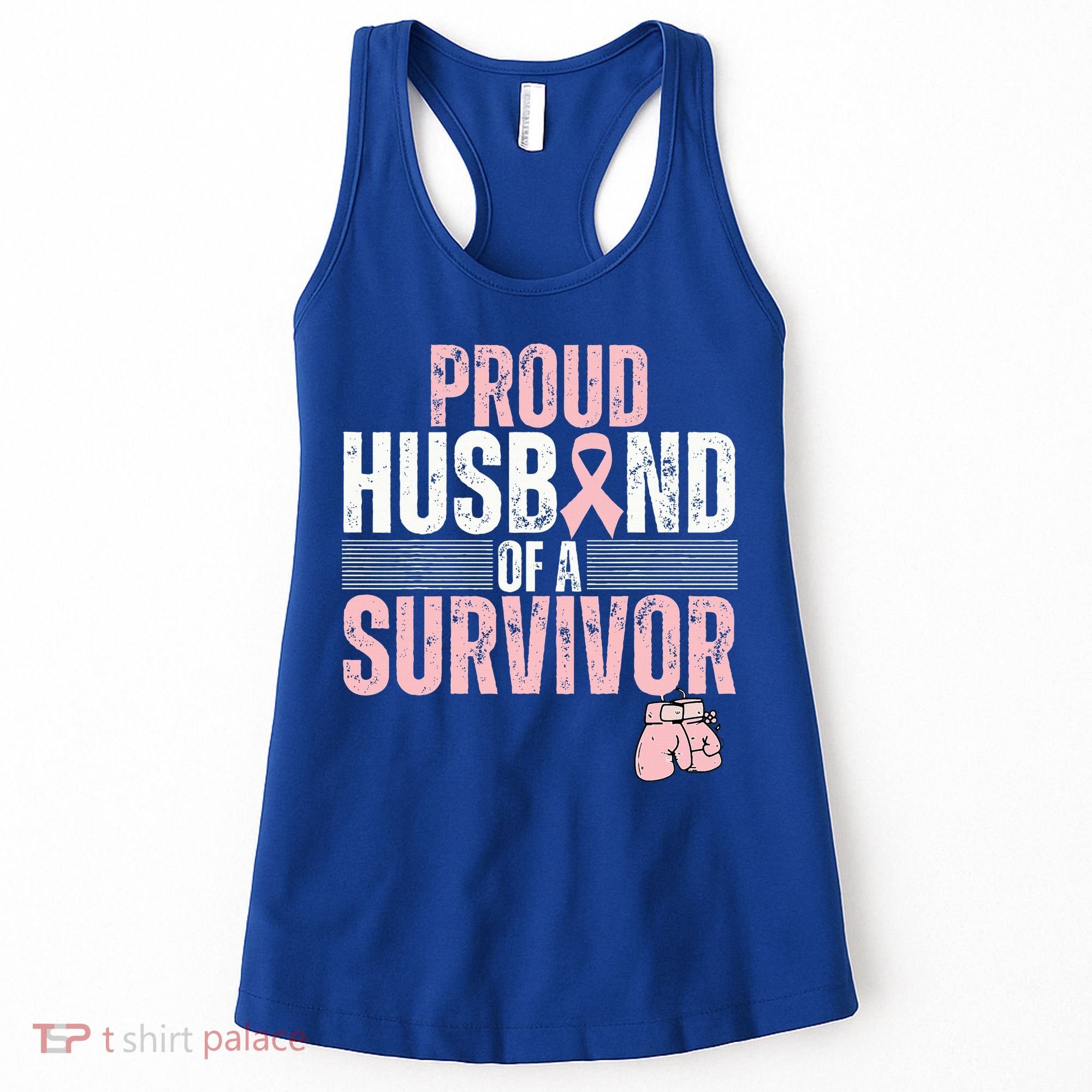 Proud Husband Of Survivor Breast Cancer Survivor Awareness Women's Tank Top
