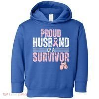Proud Husband Of Survivor Breast Cancer Survivor Awareness Toddler Hoodie thumb 0