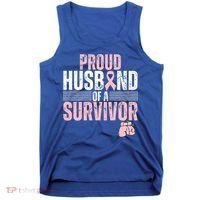 Proud Husband Of Survivor Breast Cancer Survivor Awareness Tank Top thumb 0