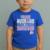 Proud Husband Of Survivor Breast Cancer Survivor Awareness Toddler T-Shirt thumb 2