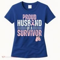 Proud Husband Of Survivor Breast Cancer Survivor Awareness Women's T-Shirt thumb 0