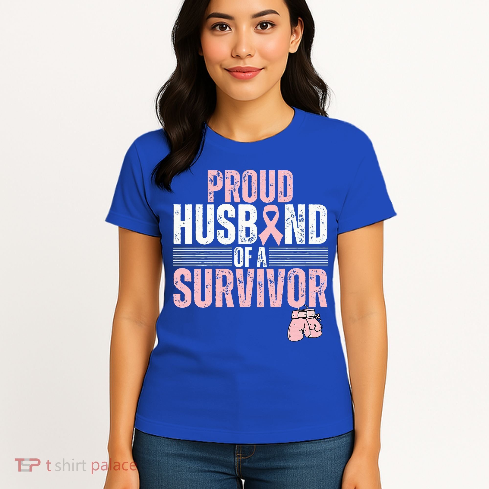 Proud Husband Of Survivor Breast Cancer Survivor Awareness Women's T-Shirt