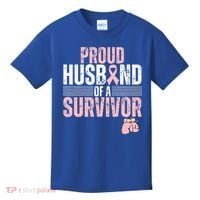 Proud Husband Of Survivor Breast Cancer Survivor Awareness Kids T-Shirt thumb 0