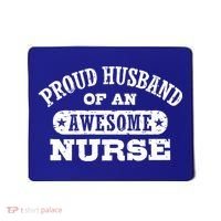 Proud Husband Of An Awesome Nurse Mousepad thumb 0
