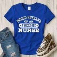 Proud Husband Of An Awesome Nurse Women's T-Shirt thumb 3